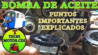 BOMBA DE ACEITE   TORITO BAJAJ 4T. EXPLICACION