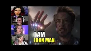 The Avengers Endgame -Youtubers React To Tony Stark's Death, The Snap!!!