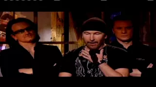 U2 Accepts Award at 2005 Rock and Roll Hall of Fame Inductions