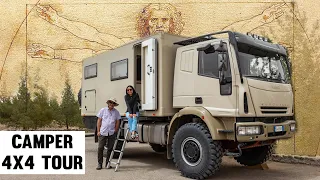 10 YEARS TO BUILD IT 👉Inspired by LEONARDO DA VINCI ( A Masterpiece ) Iveco camper 4x4 tour