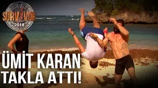 Turabi, Ümit Karan'a Takla Atmayı Öğretti! | Survivor 2018 | TV'de Yok