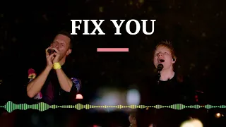 COLDPLAY ~ FIX YOU Feat  ED SHEERAN (LIVE AT SHEPHERD'S BUSH EMPIRE)