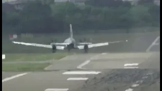 Crosswind calamity - landing plane 'blown' off runway side!