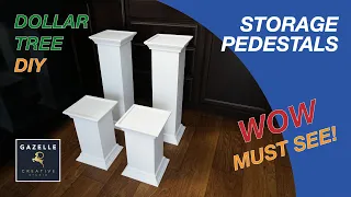 DIY Wooden Storage Pedestals Tutorial - Dollar Tree