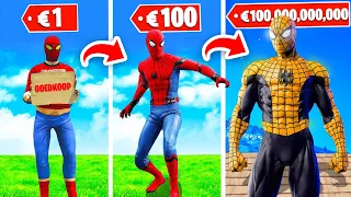 1 EURO SPIDERMAN Naar 1,000,000 EURO In GTA 5! (Mods)