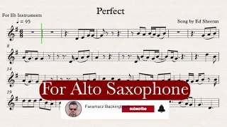 Perfect - Ed Sheeran - Play Along for Alto Saxophone