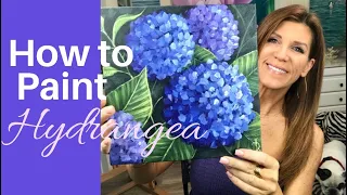 HOW TO PAINT HYDRANGEA | Acrylic Paints | Step by Step Tutorial