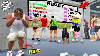 Franklin Result Of Exam On First Day In School With Shinchan in GTA 5 !!