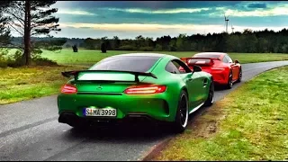 Mercedes-AMG GT R vs. Porsche 911 GT3 (2017) 0-200 km/h Acceleration Track Test Drift Onboard