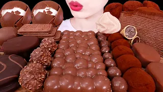 ASMR MUKBANG｜CHOCOLATE MARSHMALLOW KINDER RICE CAKE ICE CREAM SNACK 초코찰떡 마시멜로 디저트39 아이스크림 몰티져스 케이크먹방