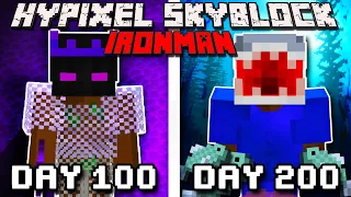 I Survived 200 Days in HYPIXEL SKYBLOCK Ironman.. Here's What Happened