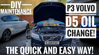 Volvo D5 Oil and Filter Change *The easy way* S80, V70, XC70, XC60