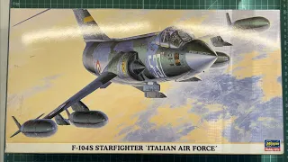 Hasegawa F-104S Starfighter Italian Air Force 1/48 Scale Model Aircraft