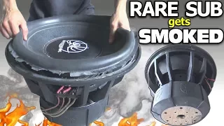 BLOWING a $1000 SUBWOOFER... in 3 Minutes?? RARE 18" Sub BLOWOUT | BASS Speaker TEARDOWN!!!