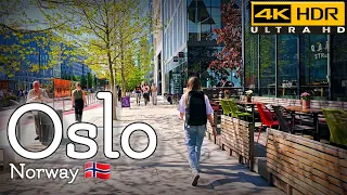 👣Walk with Me in Oslo | Dronning Eufemias gate (City Center) | 4K HDR | May 2024👣