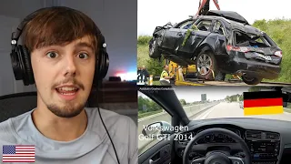 Should It Exist? | American Reacts to Autobahn Crashes..