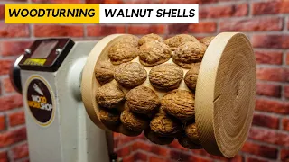 Woodturning Walnut Shells into a Lamp