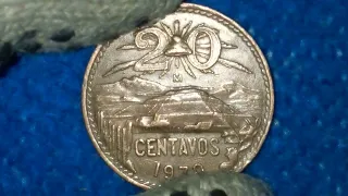 Increíble  20 Centavos Moneda Mexicana Teotihuacan Año 1970 (((((Valiosa)))))