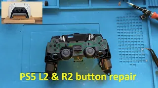 Opening a PS5 Controller and repairing the L2 and R2 Buttons