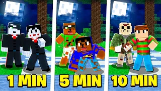 Minecraft SÓ que a cada 5 minutos VIRAMOS um MONSTRO! (Terror) 👻