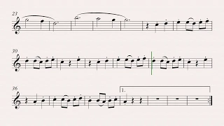 Д.Шостакович Вальс (из "Джазовой сюиты") видео-минусовка и ноты для саксофона-альта, темп 140