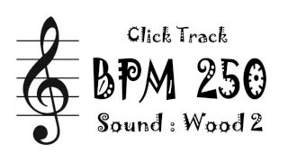 【BPM 250】Wood 2 - Click Track Metronome