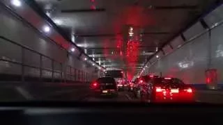 Leaving NYC - Lincoln Tunnel, Manhattan & Newark, NJ Skyline Views, Newark Liberty Airport Views