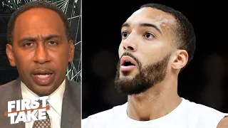 Stephen A. reacts to Rudy Gobert downplaying his rift with Donovan Mitchell | First Take