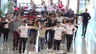 Sirtaki / Zorba's dance flashmob (at Valahia University of Târgovişte, Romania)