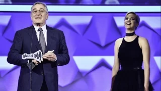 Jennifer Lawrence Presents the Excellence in Media Award to Robert De Niro