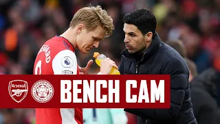 BENCH CAM | Arsenal vs Leicester City (2-0) | Five wins in a row