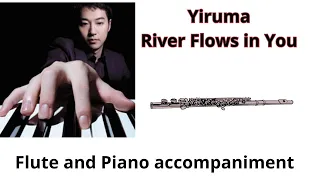 Yiruma - River Flows in You Flute and  Piano accompaniment- Sheet Music Scrolling