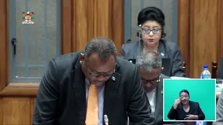 Fijian Minister for Defence updates parliament on UN peacekeeping missions.