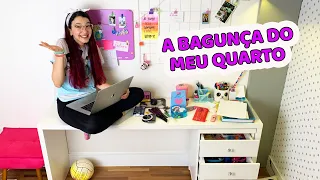 TUDO O QUE TENHO NA MINHA ESCRIVANINHA !! A BAGUNÇA DO MEU QUARTO | Luluca