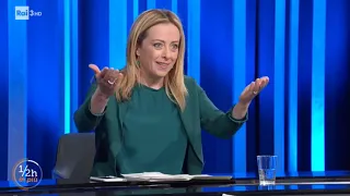 Una straordinaria Giorgia Meloni In diretta da "Mezz'ora in più" su Rai3.  Da non perdere!