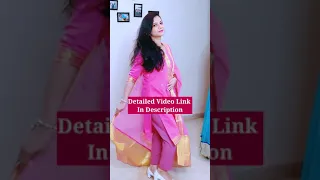 Kurti Design and Dupatta from OLD Half and Half Cotton Saree | How To Reuse Heavy Saree | #shorts