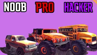 NOOB vs PRO vs HACKER - Offroad Legends 2