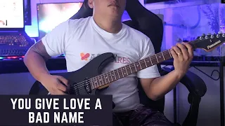 How to play You Give Love A Bad Name by Bon Jovi on Guitar