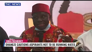 WATCH: Ohaneze Cautions Igbo Presidential Aspirants Not to be Running Mates