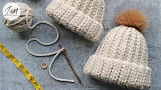 HOW TO CROCHET this Easy and Beautiful Hat | Easy/Fast crochet hat/beanie for beginners|Ribbed hat😍
