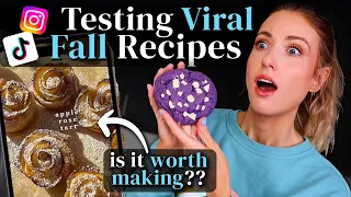 I Tried VIRAL FALL RECIPES that TIKTOK / INSTAGRAM RECOMMENDED... is ANYTHING worth making??