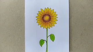 How to draw a sunflower 🌻 | step by step |easy