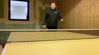 Johannes Dimmig Rückhandtopspin nach Unterschnitt Aufschlag und RH-Nachspielen