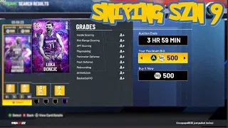 SNIPING EVERY SEASON 9 REWARD! CAN I COMPLETE SEASON 9 FOR UNDER 100K MT? NBA 2K22 MYTEAM!