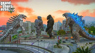 Godzilla and Kong vs Mechagodzilla and Mecha Kong - GTA 5 Mods