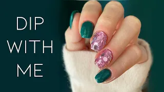 Dip With Me | Simple Dip Powder Glitter on Short Nails | Sol Dip