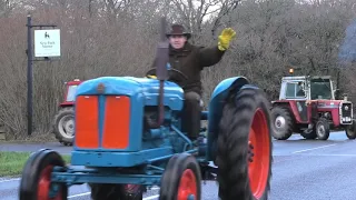 Brockenhurst Young Farmers Charity Tractor Road Run December 31, 2023 In the New Forest, England.