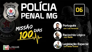 Concurso Polícia Penal MG | Questões SELECON | M 100 D #06: Português, RLM e Leg. Especial