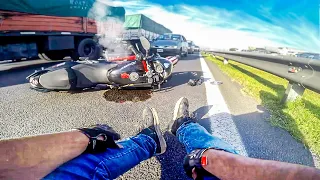 BIKER SENT FLYING | EPIC & CRAZY MOTORCYCLE MOMENTS 2024 - BEST OF WEEK #34