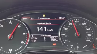 Audi A8 L D4 4.2FSI 376KM 2013 0-200KM/H Acceleration German Autobahn